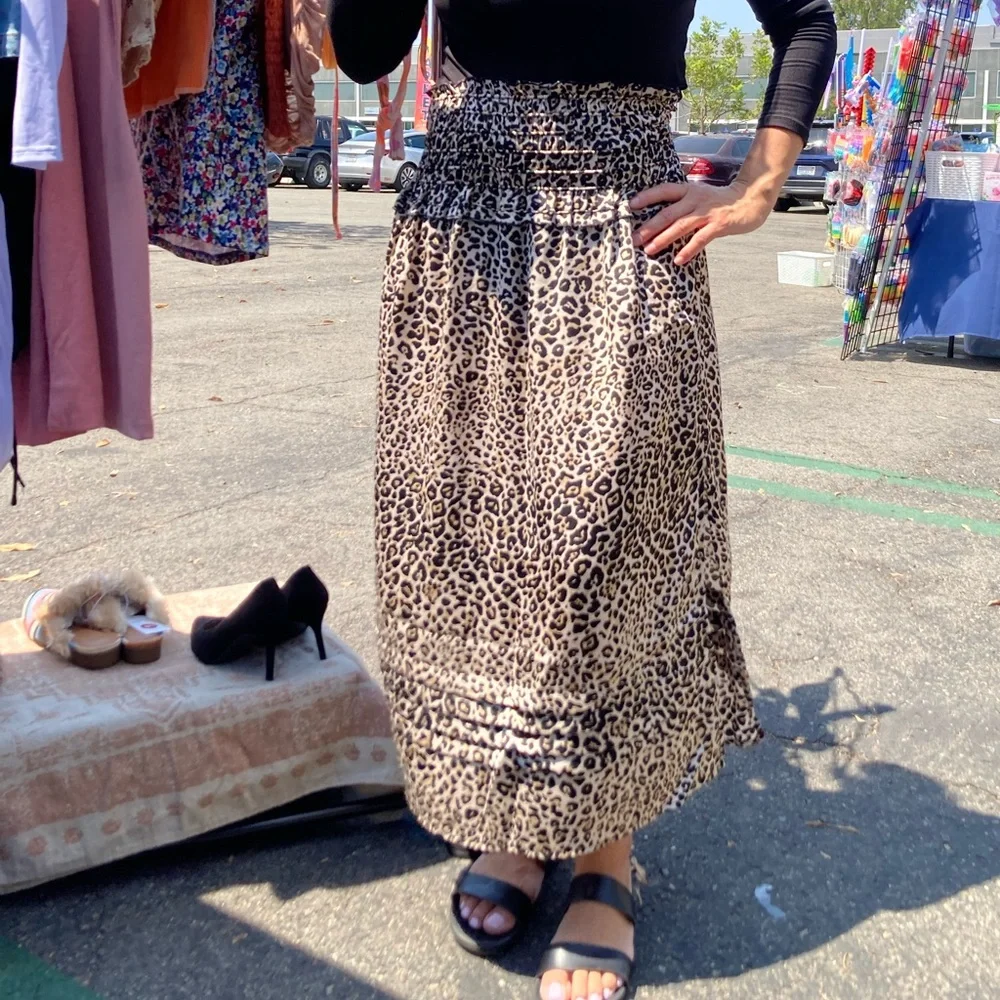 BOHO Leopard Print Skirt - Picture 7 of 7